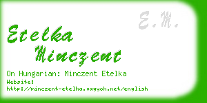 etelka minczent business card